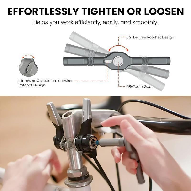 24 in 1 DlY Screwdriver Set,1 Set SwitchableScrewdriver Shape Magnetic Screwdriver Set,Compact and Portable Ratchet Screw0driver SetHome Repair Tool Box