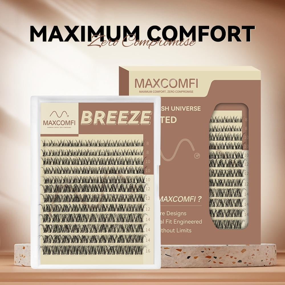 Spider Lashes Breeze | DD Curl Kylie&Kim Lashes MaxComfi Vibe but Better Long-Lasting Waterproof & Super Soft&Thin Band | Venus Velure Waterproof Long-Lasting Natural Daily Beginner-Friendly DIY Lashes for Flawless Voluminous Look Trendy Must-Have