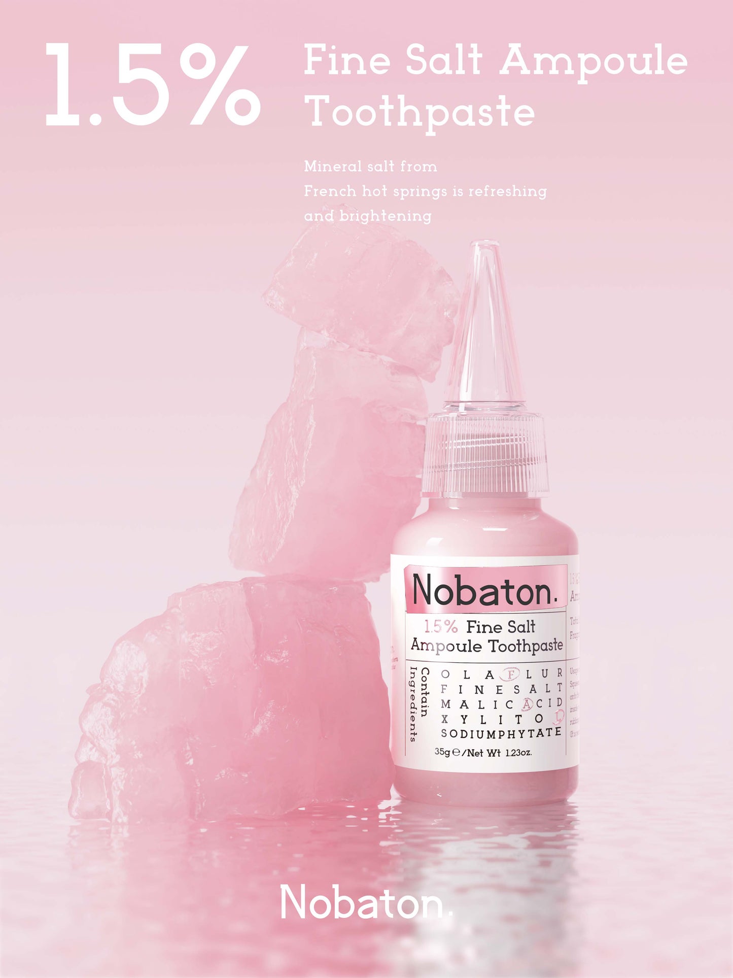 1.5% powdered salt ampoule toothpaste