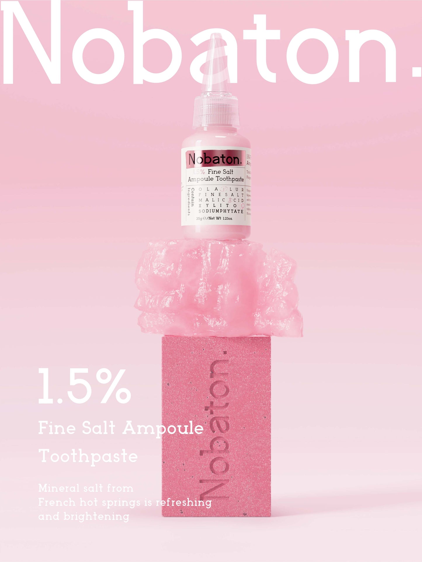 1.5% powdered salt ampoule toothpaste