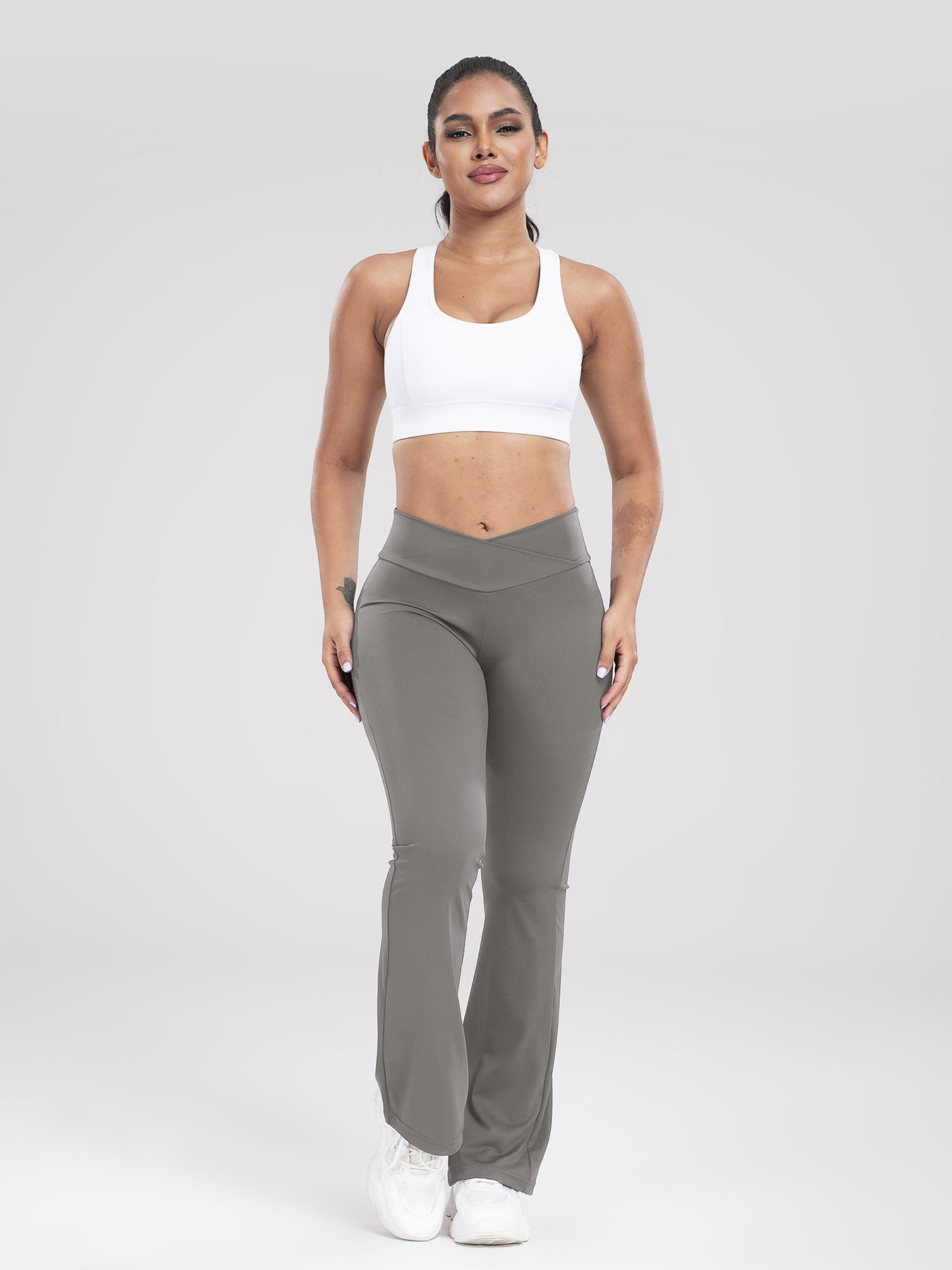 Cross-Waist Outdoor Casual Bell-Bottom Yoga Pants for Women