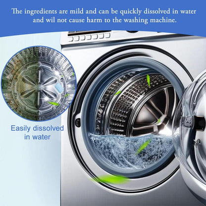 Washing Machine Cleaner Descaler 12 Pack - Deep Cleaning Tablets For HE Front Loader & Top Load Washer, Septic Safe Eco-Friendly Deodorizer, Clean Inside Drum And Laundry Tub Seal - 12 Month Supply