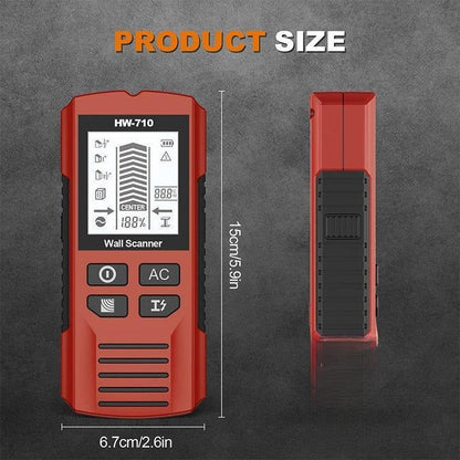 Multi-Function Handheld Wall Detector HW-710 with Advanced Multi-Mode Detection Accurate High Sensitivity Sensor Easy-to-Read LCD Display and Audible Alarms for Home Improvement and Electrical Work