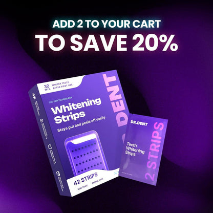 Purple Teeth Whitening Strips - 7/21 Whitening Sessions - Safe for Enamel - Non Sensitive Teeth Whitening - Peroxide-Free