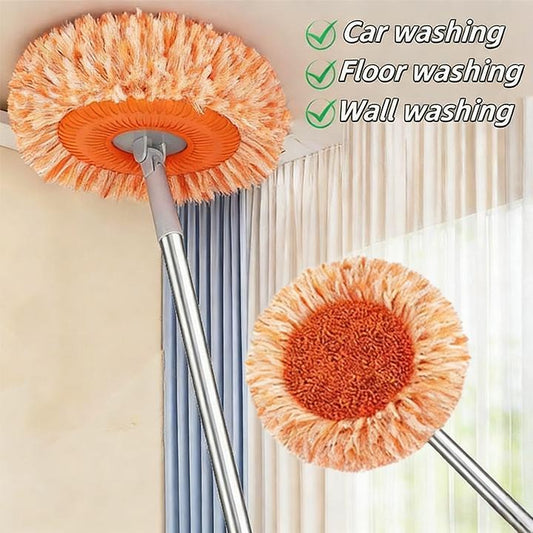 Sunflower Mop Broom,Retractable Ceiling Mop, Dust Mop, Flexible Rotating Mop, Wall Mop, Wet and Dry Mop, Floor Tile Glass Windo