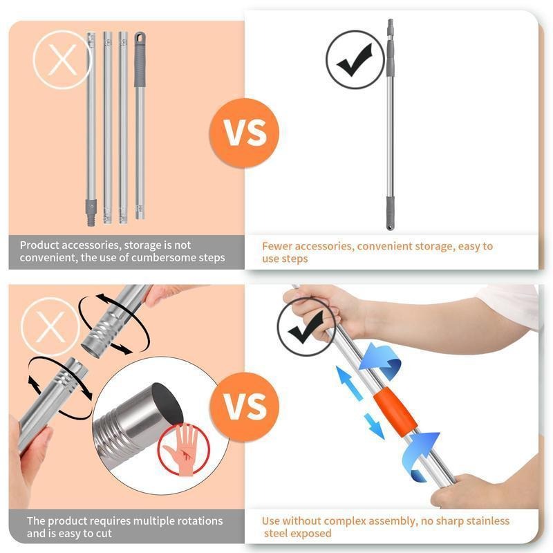 Sunflower Mop Broom,Retractable Ceiling Mop, Dust Mop, Flexible Rotating Mop, Wall Mop, Wet and Dry Mop, Floor Tile Glass Windo