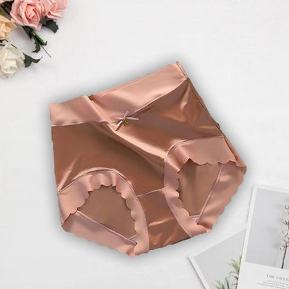 6/12/18 Pack Mid Waist Women's Briefs with Scalloped Edges Breathable Comfortable Soft Briefs High Elastic Hip Lifting Fit Everyday Wear Elegant Stylish Design Women's Ice Silk Compression Minimalist Gamis