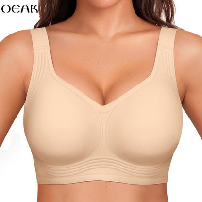 Women Wirefree Bras for Women Full Coverage No Underwire Everyday Bras Comfortable Wireless Padded Jelly Bras