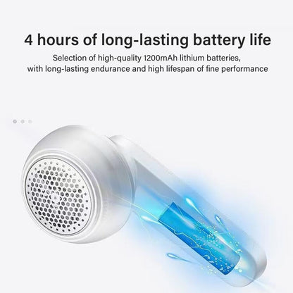 Rechargeable Fabric Shaver with 2 Replaceable Stainless Steel 6-Leaf Blades(1 Free Extra Included) | Lint Remover with 3-Speed Settings  - Efficient Sweater and Lint Shaver for Clothes, Removing Fuzz, Lint Balls, Pills, and Hairballs..