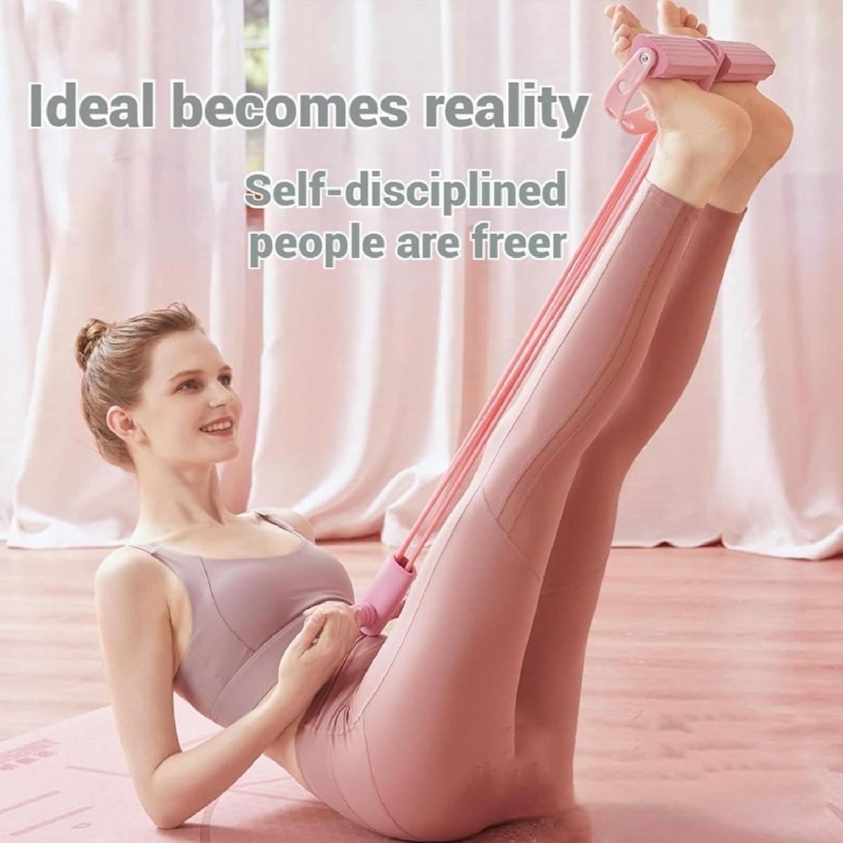 Multifunction Pedal Resistance Trainer with 6 Tubes – Stronger Resistance for Effective Training, Portable Foot Pedal Exerciser for Full-Body Home Workout, Stretching & Fitness Training