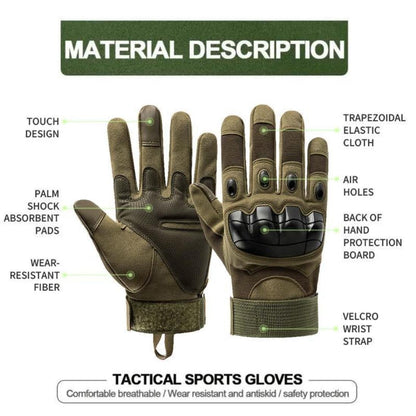 Tactical Full Finger Gloves - Soft Knuckle Protection, Touchscreen Non-Slip Breathable, For Outdoor Sports Motorcycle Riding Training Hunting, Men Women Work Gloves Father Gifts # dealsforyoudays