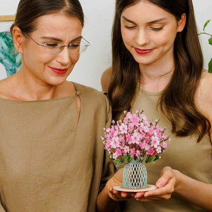 Valentine's Day Card, 3D Pop-Up Card with Flower Bouquet Keepsake Gift, Romantic Valentines Gifts and Flowers 2-in-1 Idea for Valentine, Birthday, Wedding, Anniversary, Wife Husband, Mom, Women, Him Her, Girlfriend Boyfriend