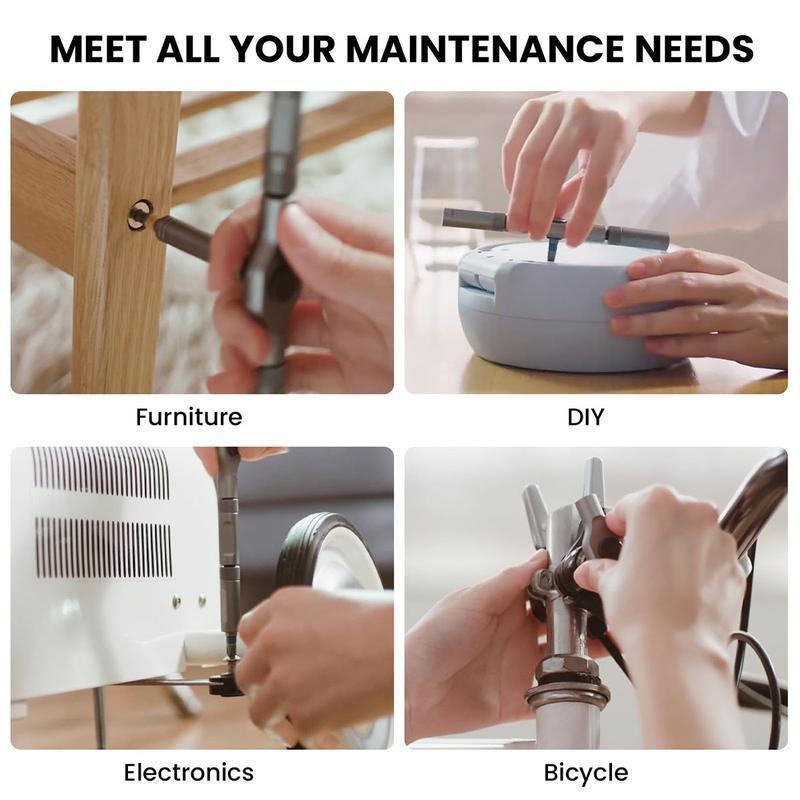 24 in 1 DlY Screwdriver Set,1 Set SwitchableScrewdriver Shape Magnetic Screwdriver Set,Compact and Portable Ratchet Screw0driver SetHome Repair Tool Box