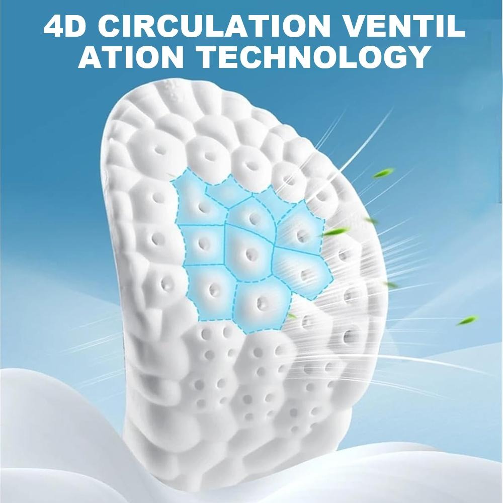 4D Shoe Cloud Insoles for Men Women, Soft Memory Foam Orthotic Shoe Inserts Sports Insoles