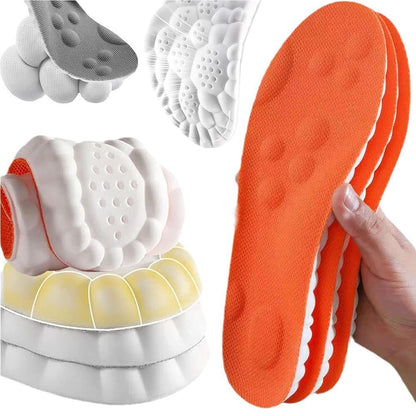4D Shoe Cloud Insoles for Men Women, Soft Memory Foam Orthotic Shoe Inserts Sports Insoles