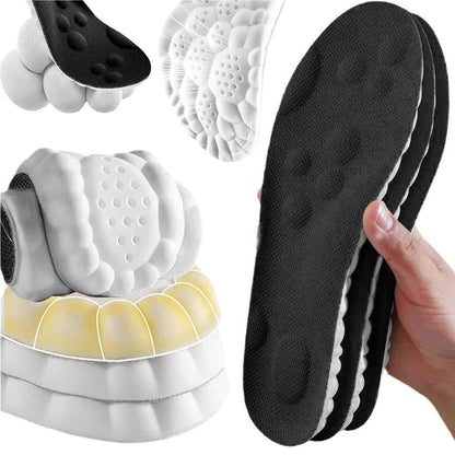 4D Shoe Cloud Insoles for Men Women, Soft Memory Foam Orthotic Shoe Inserts Sports Insoles