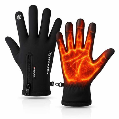 Outdoor Winter Gloves Touchscreen Windproof Full-Finger Fleece Lined for Men Women Sports Travel Daily Activities Unisex