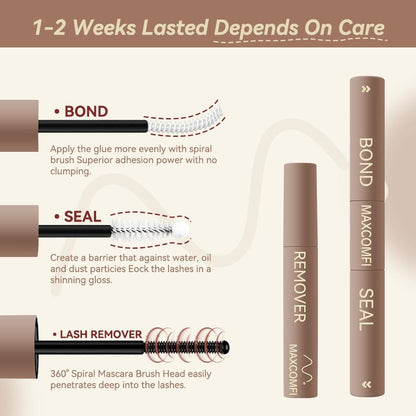 Spider Lashes Breeze | DD Curl Kylie&Kim Lashes MaxComfi Vibe but Better Long-Lasting Waterproof & Super Soft&Thin Band | Venus Velure Waterproof Long-Lasting Natural Daily  Beginner-Friendly DIY Lashes for Flawless Voluminous Look Trendy Must-Have