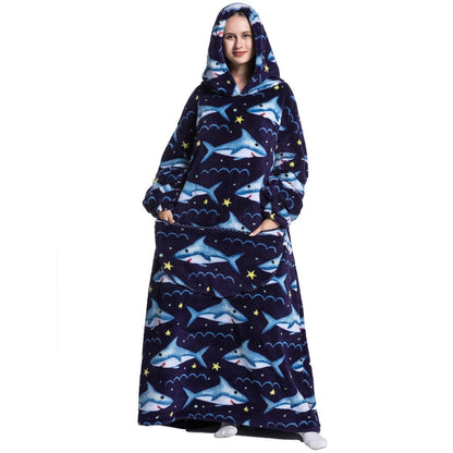 Oversized Wearable Blanket Hoodie for Women & Adults, Super Soft, Warm & Cozy with Giant Front Pocket, Perfect Christmas & Valentine's Day Gift