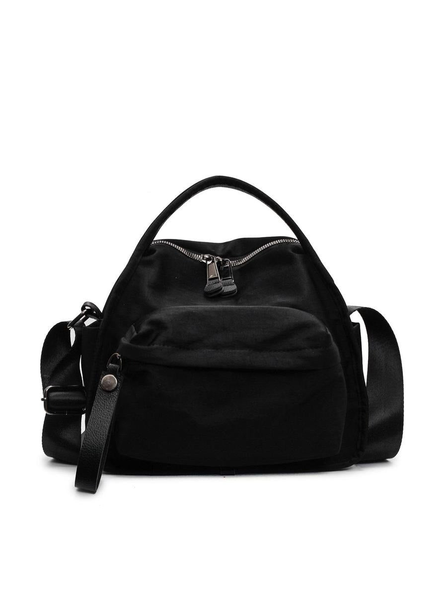 Women's Elegant Solid Color Shoulder Bag, Fashionable Zipper Crossbody Bag for Daily Use, Versatile High-quality Daily Commuting Bag