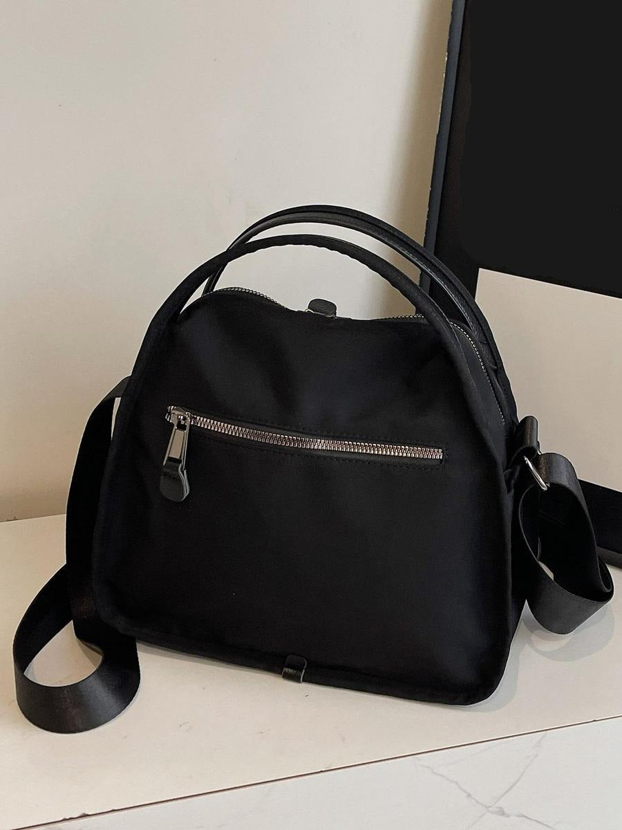 Women's Elegant Solid Color Shoulder Bag, Fashionable Zipper Crossbody Bag for Daily Use, Versatile High-quality Daily Commuting Bag