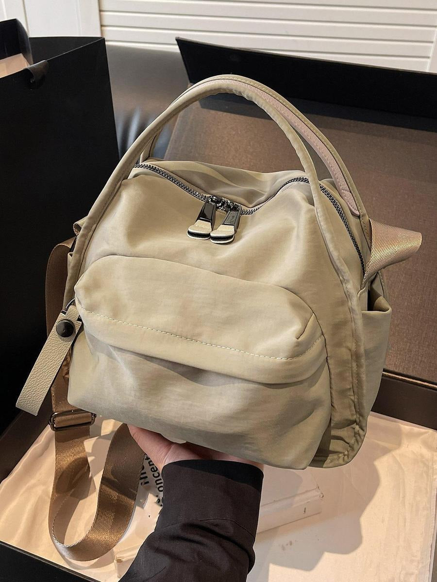 Women's Elegant Solid Color Shoulder Bag, Fashionable Zipper Crossbody Bag for Daily Use, Versatile High-quality Daily Commuting Bag