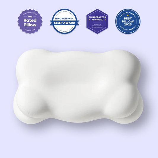 Pillow + Ergonomic Cervical Pillow +Dual-Height Memory Foam with Cooling Pillowcase for Side Back