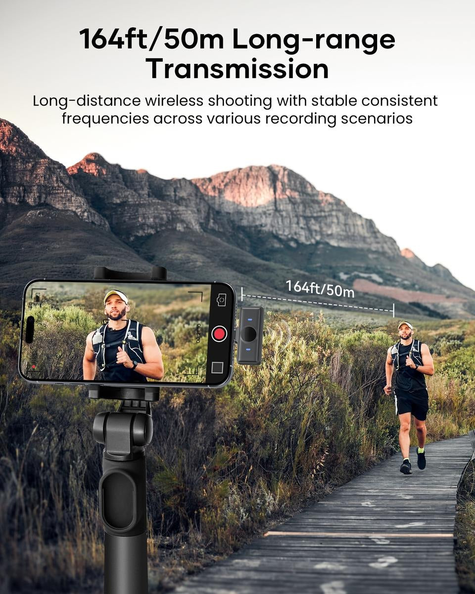 Wireless Lavalier Microphone for iPhone iPad Android With Charging Case Audio Smartphone Audio Smartphone