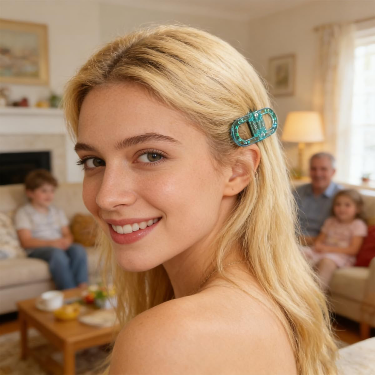 4 Pack Magnetic Hair Clips, Magnetic Hair Bow Clips for Women, Decorative No-Slip Magnet Hair Accessories for Easy Half-Up Styles, Lightweight Fashion Hair Clips for Everyday, Work & Special Occasions