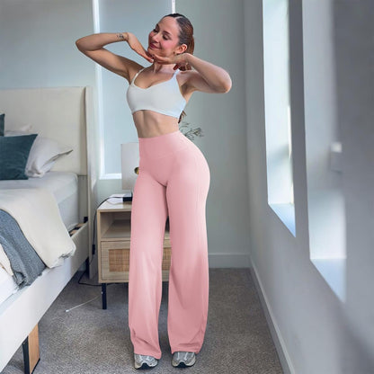 Leggings High-Waist Straight-Leg No Front Seam Buttery Soft Gym Yoga Pants for Women Fitness Tights