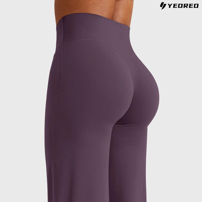 Leggings High-Waist Straight-Leg No Front Seam Buttery Soft Gym Yoga Pants for Women Fitness Tights