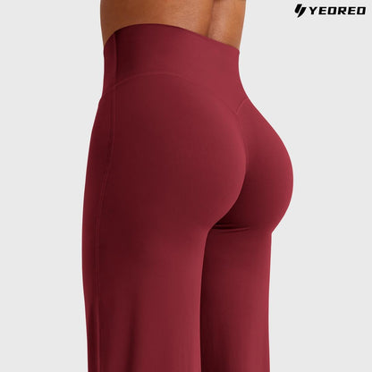 Leggings High-Waist Straight-Leg No Front Seam Buttery Soft Gym Yoga Pants for Women Fitness Tights