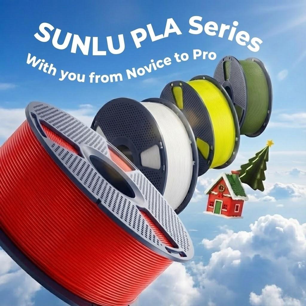 SUNLU PLA Super Vibrant Colors 1KG 1.75mm/0.0689inch High Precision Filament for Smooth 3D Prints Compatible with Bambulab Creality Flashforge Elegoo Prusa Anycubic FDM Printers Tangle-Free