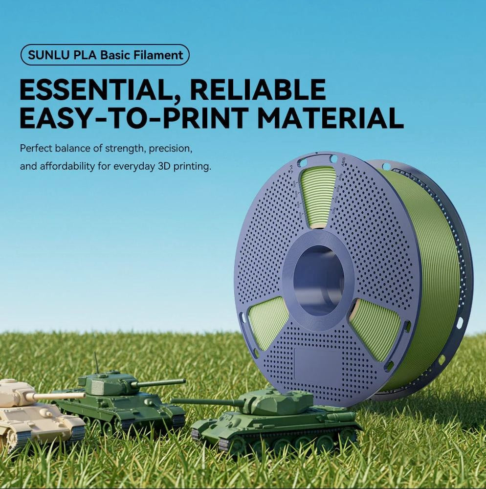 SUNLU PLA Super Vibrant Colors 1KG 1.75mm/0.0689inch High Precision Filament for Smooth 3D Prints Compatible with Bambulab Creality Flashforge Elegoo Prusa Anycubic FDM Printers Tangle-Free