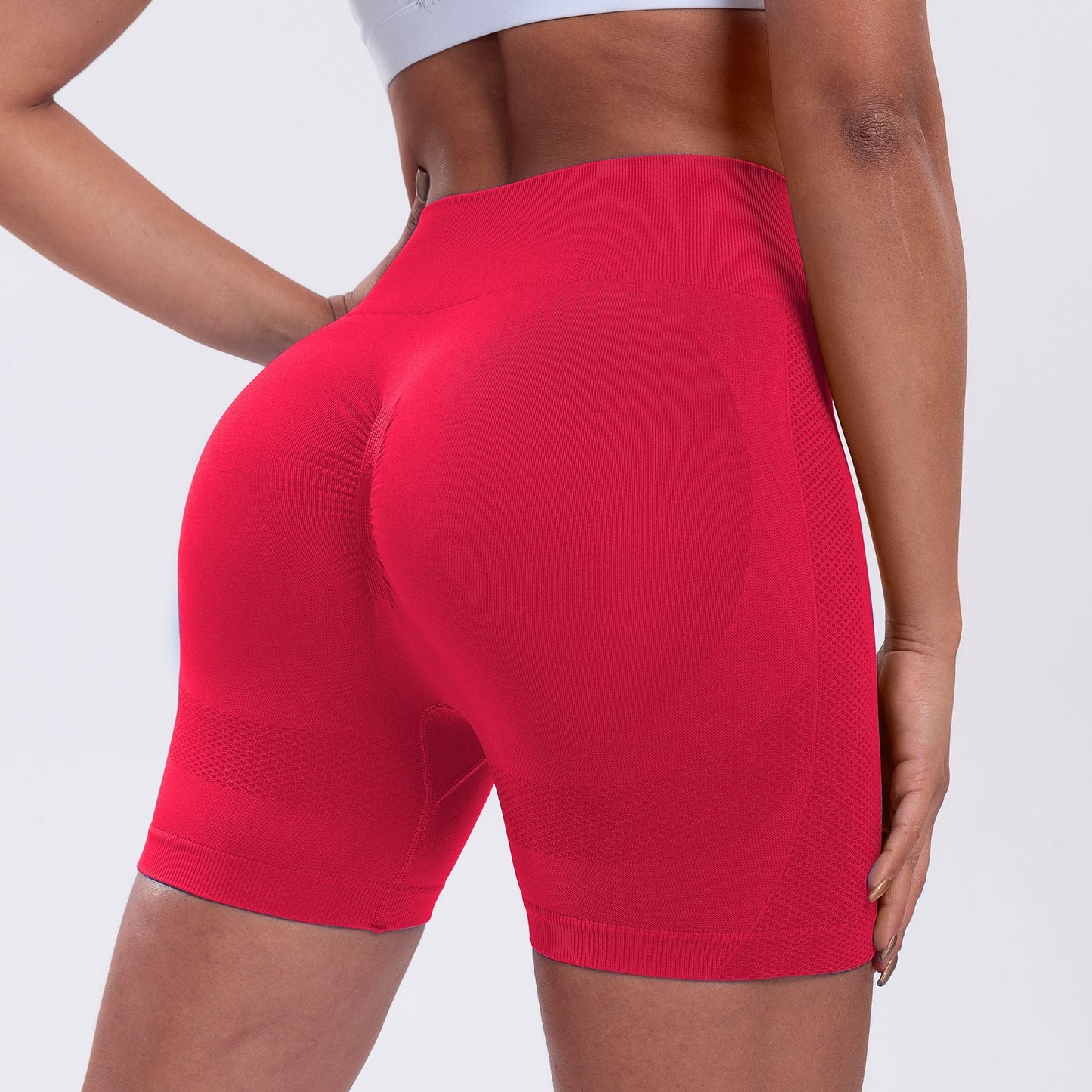 Seamless Impact Shorts for Women, Invisable Scrunch Butt Lifting Gym Seamless Booty Biker Shorts, Breathable Comfortable High Stretch Skinny Shorts, Gym Shorts, Ladies Sportswear for Indoor Outdoor Wear