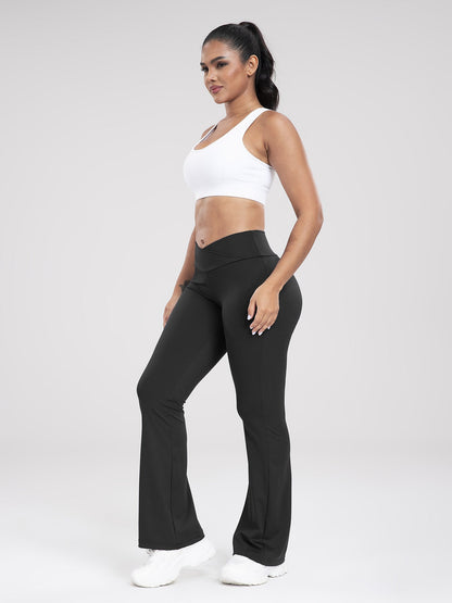 Cross-Waist Outdoor Casual Bell-Bottom Yoga Pants for Women