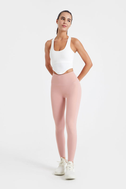 Sports Tank Top Yoga Fitness Wear for Women with High-Elasticity Back Support, Slim-Fit Outerwear with Built-in Bra Pads Set