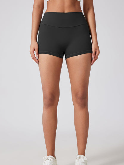 Fitness Shorts with Pockets, Sports Yoga Pants for Women, Bare-Skin Peach Butt Workwear Tight Shorts