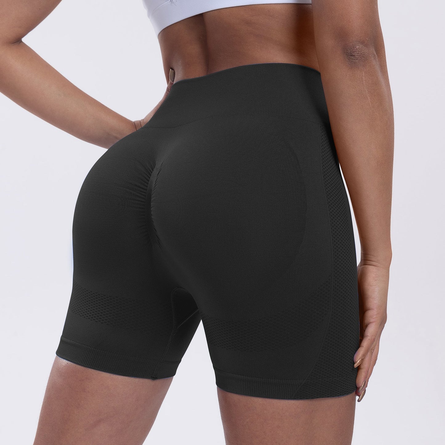 Seamless Impact Shorts for Women, Invisable Scrunch Butt Lifting Gym Seamless Booty Biker Shorts, Breathable Comfortable High Stretch Skinny Shorts, Gym Shorts, Ladies Sportswear for Indoor Outdoor Wear