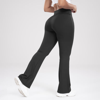 Cross-Waist Outdoor Casual Bell-Bottom Yoga Pants for Women