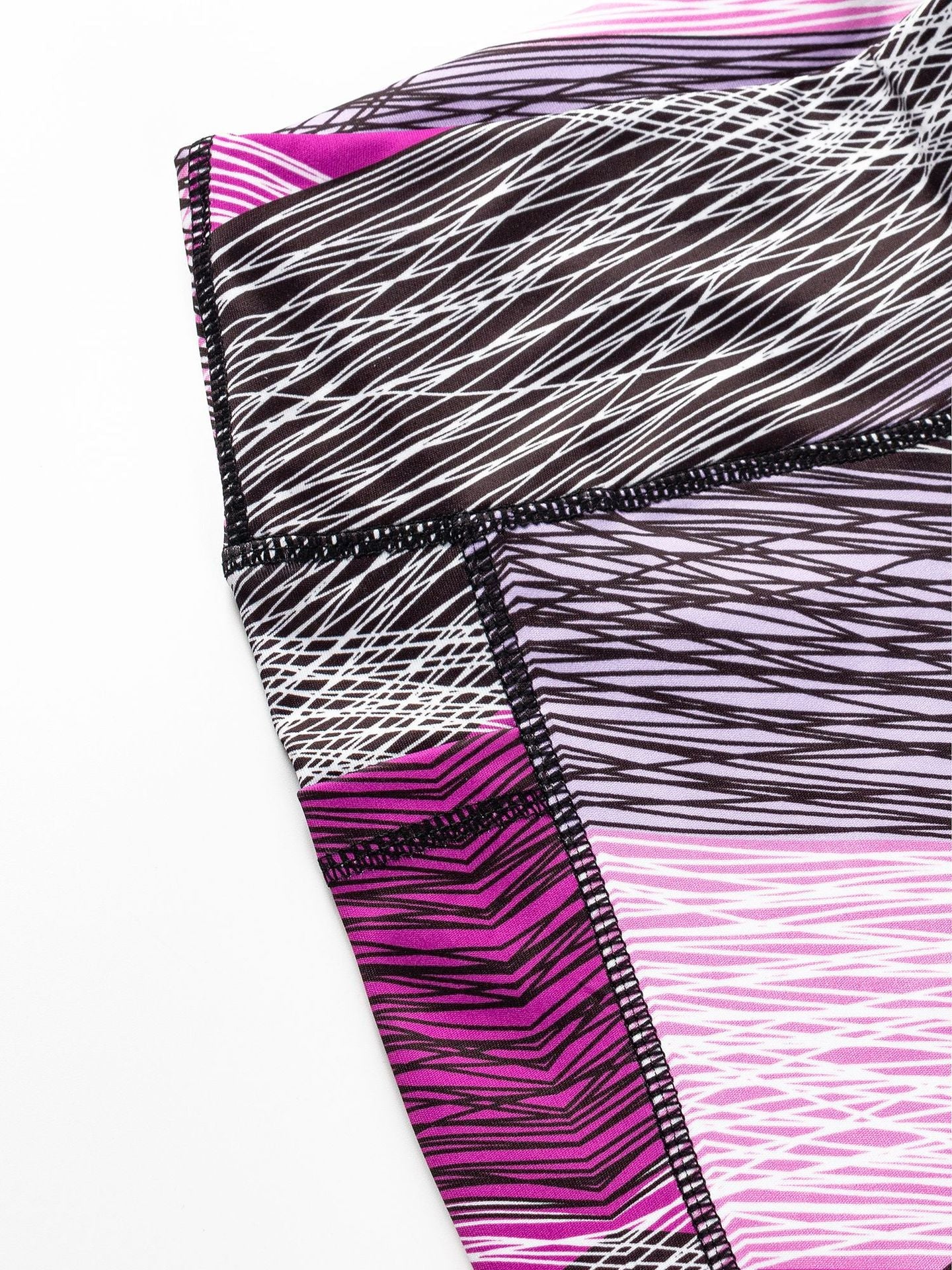 Yoga 7/8 Legs Women's Side Pocket Printed Leggings High-Waisted Tummy-Control Outerwear Running Fitness Pants