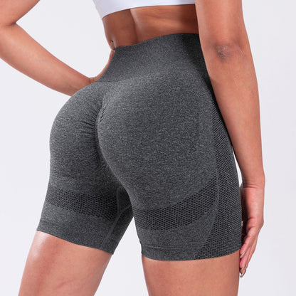 Seamless Impact Shorts for Women, Invisable Scrunch Butt Lifting Gym Seamless Booty Biker Shorts, Breathable Comfortable High Stretch Skinny Shorts, Gym Shorts, Ladies Sportswear for Indoor Outdoor Wear