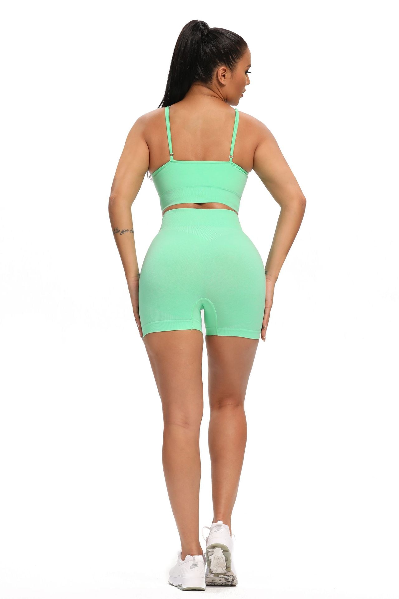 Fitness Butt-Lifting Body-Shaping Yoga Pants, Strapless Bra, and Shorts Set