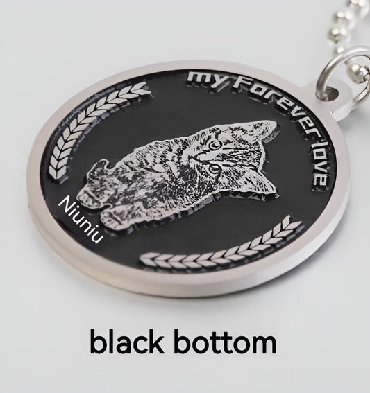 Custom Silver Pet Pendant – Personalized Pet Photo Necklace